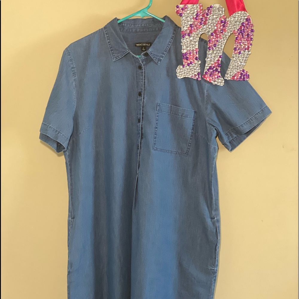 NWT J.Crew Mercantile  Chambray Shirtdress